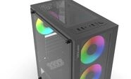 INCA Geh&auml;use Mid-Tower/ATX/Metall&Glas/USB/RGB schwarz