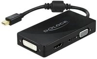 DELOCK Mini DP 1.2 Adapter > VGA/HDMI/DVI/Audio Bu 4K passiv