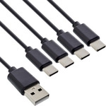 InLine&reg; USB 4in1 Y-Ladekabel, 1x USB-A Stecker an 4x USB-C Stecker, 1m