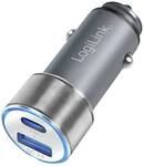 Logilink USB Kfz Ladeadapter 2Port 1xUSB-C PD,1xUSB-A QC,36W
