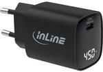 InLine&reg; USB PD Netzteil, GaN Ladeger&auml;t, 1-Port, USB-C, 45W, mit Display