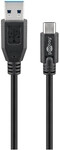Goobay USB 3.0 SuperSpeed Kabel 3 m, USB 3.0-Stecker (Typ A) > USB-C&acirc;&bdquo;&cent; Stecker
