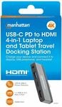 MANHATTAN USB-C PD auf HDMI 4-in-1 Mobile Dockingstation