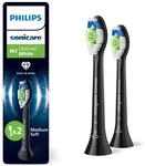 HX6062/88 Sonicare Optimal White Replacement brush heads, 2 pcs, Black