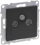 Legrand 765468 SEANO Durchgangsdose TV-R-SAT f.HD-TV in der Farbausf&uuml;hrung