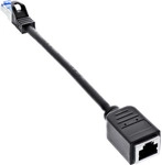 InLine&reg; Patchkabel Verl&auml;ngerung, RJ45 Protektor, S/FTP (PiMf), Cat.6A, 0,2m