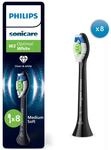 HX6068/88 Sonicare Optimal White Replacement brush heads, 8 pcs, Black