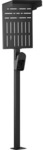 InLine&reg; Universal Wallbox-Standfu&szlig; XL mit EV-Ladekabel Halterung, schwarz