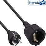 InLine&reg; Schutzkontakt-Verl&auml;ngerungskabel, CEE 7/7, H05VV-F3G1,5, schwarz, 10m