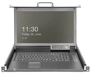 DIGITUS Modulare Konsole 17"HD LCD,16-port HDMI KVM Deutsch