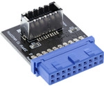 InLine&reg; USB 3.0 zu USB 3.1 Frontpanel Key-A Adapter intern