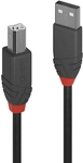 LINDY USB 2.0 Typ A an B Kabel, Anthra Line, 10m