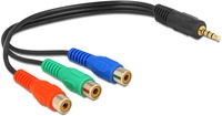 DELOCK Videokabel 1x 3,5mm Klinke -> 3x Cinch St/Bu 0