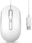 Perixx PERIMICE-222UW, Maus, optisch, 4 Tasten, Silent, USB-A, wei&szlig;