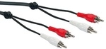 Schwaiger Audiokabel Cinch Verbindungskabel 10m Schwarz