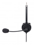MANHATTAN USB Mono Headset Over-Ear USB-A-Stecker schwarz