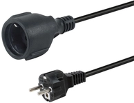 Equip Stromkabel CEE 7/7->CEE 7/3 St/Bu schwarz 5.00m
