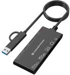 CONCEPTRONIC Kartenleser USB-A/-C3.2->7-in-1 schwarz