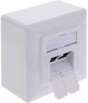 InLine&reg; Cat.6A Netzwerkdose, 2x RJ45, AP/UP, geschirmt, wei&szlig;, 76842A