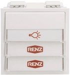 RENZ Tastenmodul 97-9-85275 1 Licht-/2 Taster weiss (alt:97-9-85106)