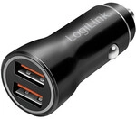 Logilink Car charger, 2 Port, 10.5W, illuminated, black