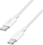 Logilink USB 2.0 Type-C cable, C/M to C/M, 480 Mbps, 60W, nylon, white, 1 m