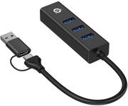 CONCEPTRONIC Adapter USB-C/-A3.0->3xUSB-A/GbE 5Gbs 0.18m sw