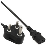 InLine&reg; Netzkabel, S&uuml;dafrika 10A Typ M auf Kaltger&auml;testecker C13, 1,8m