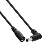 InLine&reg; DC Verl&auml;ngerungskabel, Winkelstecker, 5,5 x 2,1 mm, schwarz, 5 m