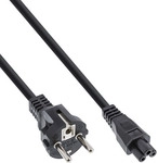 InLine&reg; Netzkabel f&uuml;r Notebook, 3pol C5 Kupplung, schwarz, 0,3m