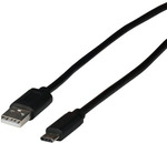 USB 2.0 Kabel, Typ-C Stecker - Typ-A, Stecker, 0.5m