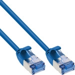 InLine&reg; Patchkabel slim, U/FTP PiMf, Cat.6A, blau, 7,5 m