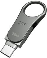 Silicon Power USB-Stick 32GB USB3.2 + Type-C C80 Silver