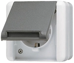 JG APWG WG 800 Schuko-Steckdose 820KIW mit erh. Ber.-sch. grau/anthrazit