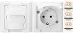 KOPP APWG Blue Electric 1312.0200.3 Schuko 2fach arktis-weiss waagerech