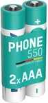 ANSMANN 5035523 NiMH-Akku Micro AAA, Phone DECT, HR03 1.2V, 2er-Pack