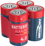 ANSMANN 5015581 RED Alkaline-Batterie, Mono (D), LR20, 4er Pack