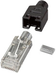 RJ45-Hirose Stecker STP, TM11, schwarz,100 St&uuml;ck, 3 Elemente, Cat.5e