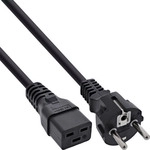 InLine&reg; Netzkabel 16A, Schutzkontakt gerade/Kaltger&auml;testecker IEC320/C19, 3m