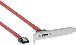 InLine&reg; eSATA Slotblech, eSATA Buchse extern auf intern SATA Stecker, 0,5m