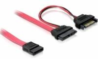 DELOCK SATA-Kabel Slim 13pin -> SATA 7pin +SATA 15pin 0.50m