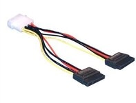 DELOCK Stromkabel 2x SATA 15Pin -> Molex 4Pin 0.16m
