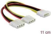 DELOCK Stromkabel Molex 4pin -> 2x Molex 4pin St/Bu/Bu