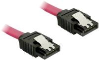DELOCK SATA-Kabel SATA III -> SATA St/St 0.20m rot Clips