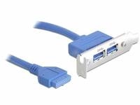 DELOCK Slotblech 2x USB3.0 LowProfile