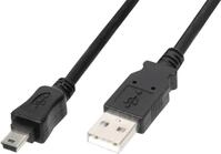 DIGITUS USB 2.0 Anschlusskabel Typ A -mini B St/St 1.8m, sw