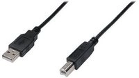DIGITUS USB 2.0 Anschlusskabel Typ A -B St/St 3.0m, sw
