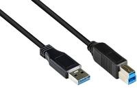 Good Connections USB3.0 Kabel A-B schwarz 5m