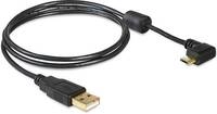 DELOCK USB Kabel A -> Micro-B 90&deg; St/St 1.00m sw