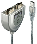 Lindy 42889 Serien-Kabel Silber 0,6 m USB Typ-A DB-9